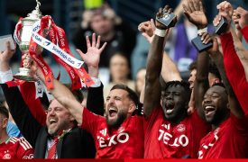 Η Αμπερντίν κατά την απονομή του Κυπέλλου Σκωτίας το 2025