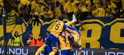 Cyprus League 2025-2026: Στιγμιότυπα 6ης αγωνιστικής (3-5/10/2025) / Στιγμιότυπο από πανηγυρισμούς της ΑΕΛ σε γκολ στη νίκη επί της Ανόρθωσης